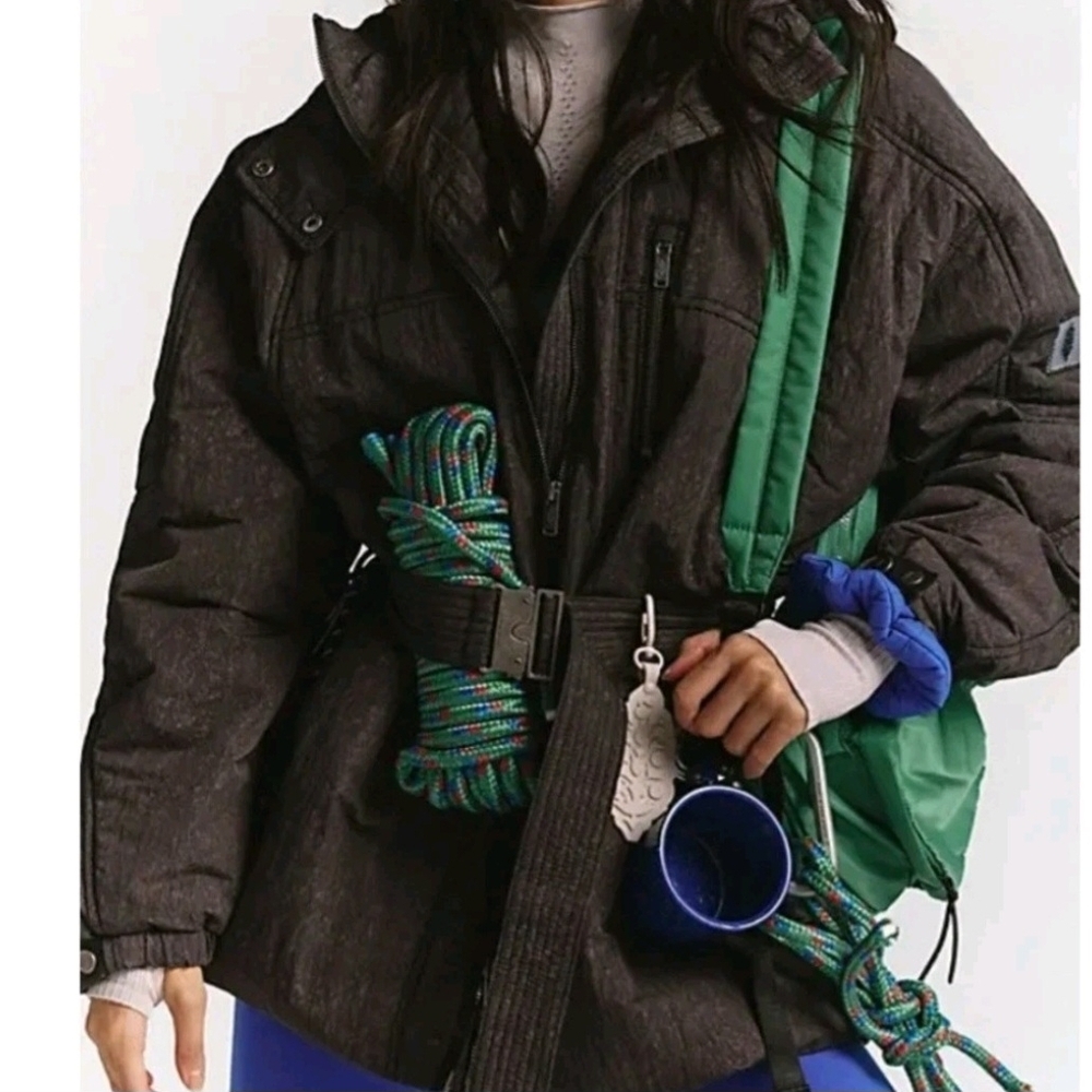 FP Movement Tricked Out Trek Utility Puffer Jacket in a black wash combo - Picture 4 of 6